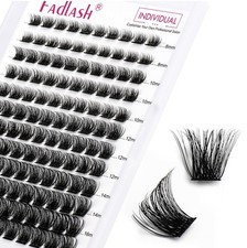 DIY Lash Clusters 144 D Curl 0.07mm Individual Extensions Mixed Tray