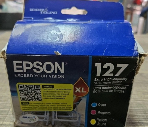 Epson T127520 Color Ink Cartridges - Cyan, Magenta, Yellow