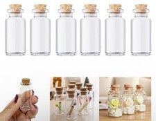 6PC Mini Glass Jars Cork Lids Storage Containers Crafts Wedding Favors Sand Jar
