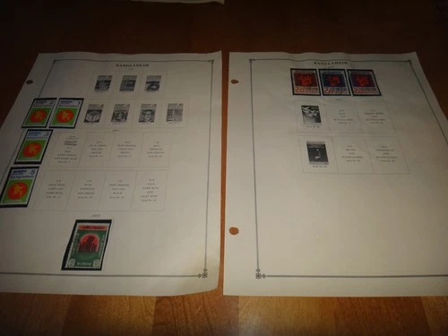 bangladesh mint never hinged and used stamps 6 pages