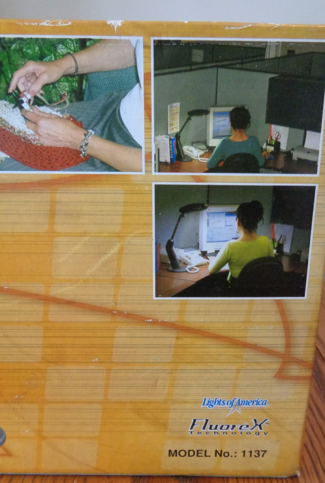 LIGHTS OF AMERICA Fluorex Technology SUN LIGHT Desk Lamp ~ Model No. 1137 ~ NEW!