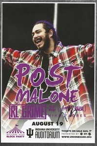 Post Malone autographed concert poster
