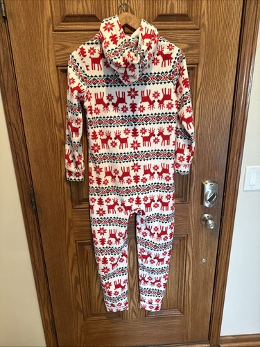Hanna Andersson Dear Deer Marshmallow Fleece One Piece Pajama Big Kid/Teen Sz L - Picture 11 of 11