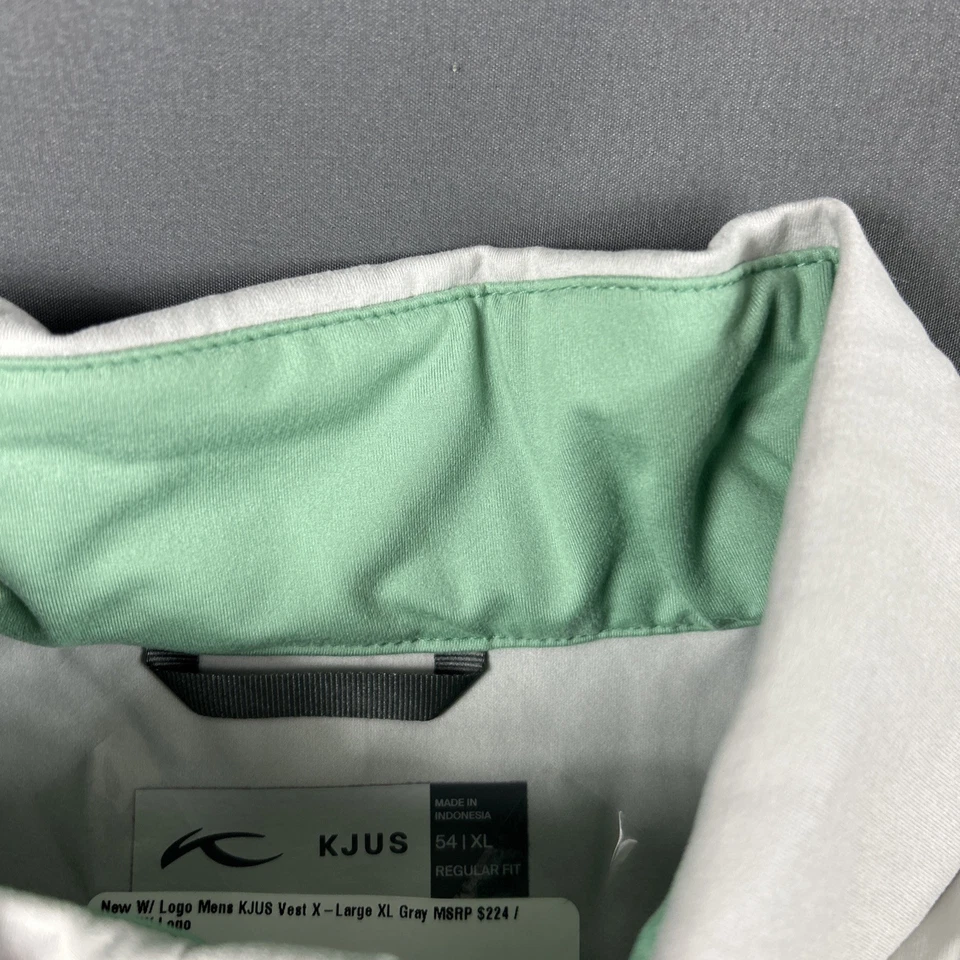 KJUS Golf Vest Release Chest Logo XL 54 Gray Polyester Spandex NWOT MSRP $279 - Image 3 of 4