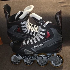 Bauer Vapor X40R Junior HI-LO Outdoor Inline Rollerblades Hockey Skates Size 5R