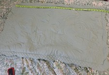 King Quilted Paisley Pillow Sham Sage Green Cotton Cottage Farmhouse Bedding