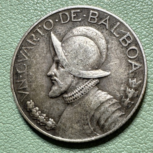 1932 Panama One Quarter, 1/4, Quarto Balboa, Silber, KM# 11.1, besseres STICHTAG - Bild 3 von 8