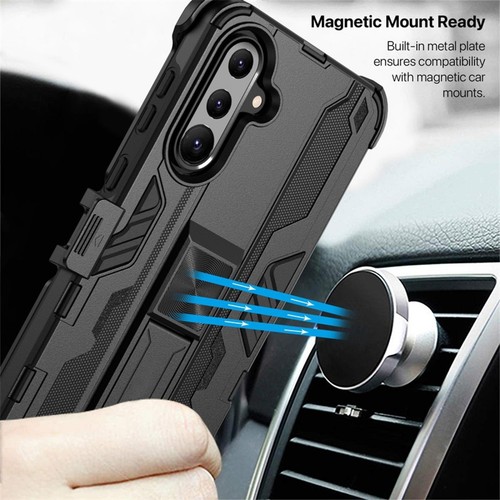 Galaxy A36 5G Reflex Series Rugged Case with Swivel Holster & Drop Guard - Black - 第 8/18 張圖片