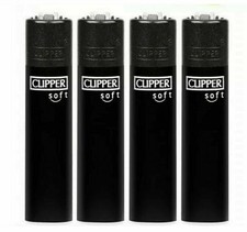 Soft Touch Black Clipper Lighters Rare 420 Gas Refillable Funny Cool Clippers