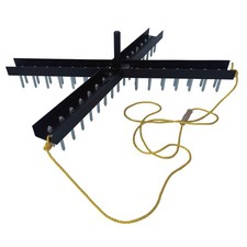 Yard Tuff Cross Drag Leveling Tool, 60 Steel Spikes for Fields and Arenas, Black