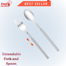 Extendable Fork and Spoon Set Telescopic Long...
