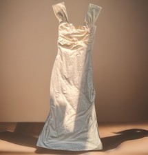 Windsor Midi Dress M Champagne Square Neck Old Money Formal Dress Size Medium