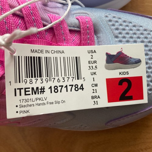 Skechers Girl's, Swift Fit Hands Free Shoes Sneakers, Pink, Size 2 - Picture 6 of 10