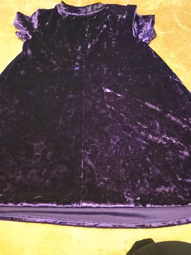 Disney Store Descendants Girl Size 11/12 Purple Velvet Dress Short Sleeve - Bild 8 von 8