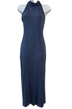ASOS Maxi Dress Size 8 Slate Blue  bodycon  exposed back NWOT