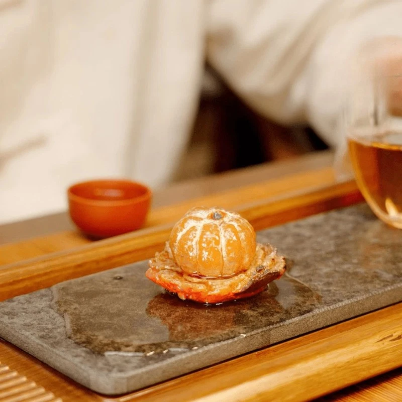 Juego de té para mascotas de té naranja cambiante de color boutique de 1 pieza decoración de mesa de té Foto 4 de 4