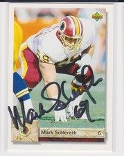 MARK SCHLERETH WASHINGTON REDSKINS IDAHO UNIVERSITY AUTOGRAPHED CARD