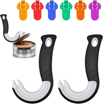 S.F.PACHIRA 2 Stück Ring Pull Dosenöffner Set, Arthritis Hilfsmittel Dosenöffner Mit 6 Stück