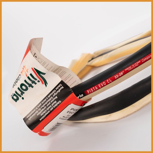 VITTORIA PISTA EVO CL TUBULAR 700 22 TIRE TRACK BIKE 28" RED PARA TIRE NEW black - 第 1/8 張圖片