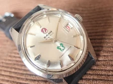 RADO Green Horse 41 Jewels Automatic Date Silver Dial 34mm Rare Vintage Men's