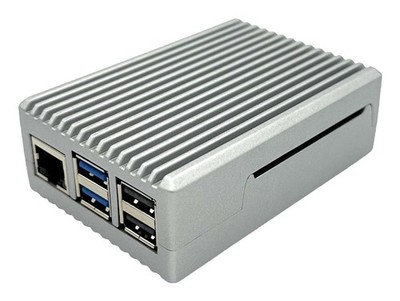 Full Armor Gehäuse für Raspberry Pi 5, silber