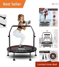 Foldable Mini Trampoline for Kids  Adults 40/48 Inch Fitness Rebounder