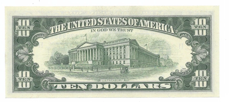 1977 $10 DALLAS FRN. Crisp & UNCIRCULATED Banknote. - Image 2 of 2