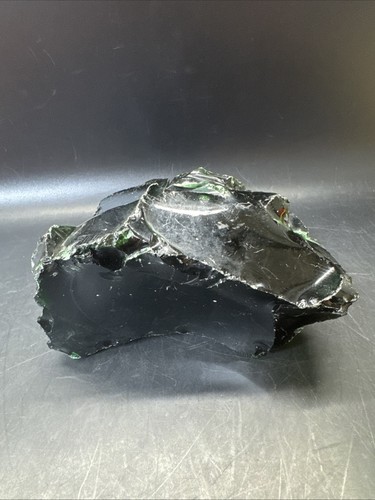 Natural Green Rough Cut Obsidian - Picture 9 of 12