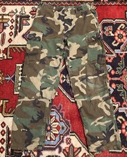 Vintage 90s Camo Cargo Pants Men Medium Regular 1990s Army Military Combat Pant