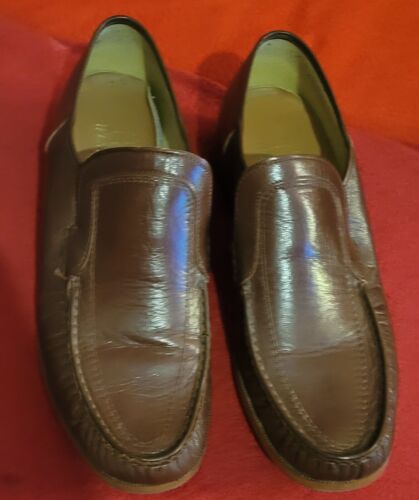 Vintage Mens Westminister Leather Loafers Made By Mediterranean Shoes Brown 9 - Picture 5 of 7