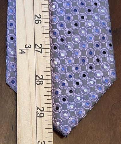 Alfani Purple Blue Hand Made 100% Silk Men’s Neck Tie Made In China - 第 5/9 張圖片