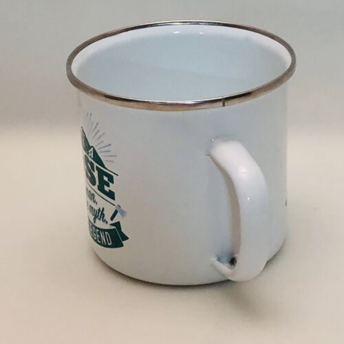 Tazza da caffè tazza "Jose The Man The Myth The Legend" 12 oz metallo bianco verde campeggio - Foto 3 di 8