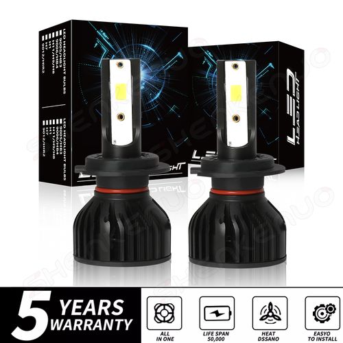 2x H7 LED Halogen Headlight Bulb High Low Beam 3000K 3400K 4200K 6000K 6500K Kit - Bild 31 von 48