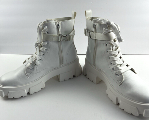 Steve Madden Women's Thora-P Lace up Lug Sole Combat Boot Size 9.5 - Picture 12 of 21