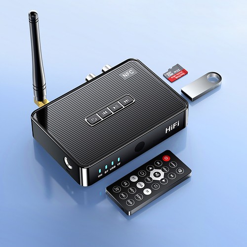 New 3in1 Bluetooth 5.1 Receiver Wireless NFC to RCA Stereo Audio Adapter