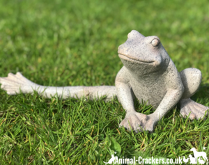 Large 33cm Yoga Frog stone effect garden pond frog lover ornament decoration
