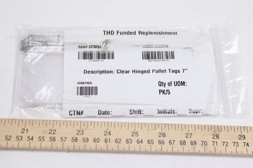 (5 Stück) aufklappbare Palettenschilder transparent 7" CP36964.33