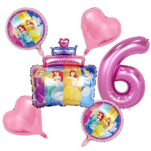 Princesa Telón de Fondo Feliz Cumpleaños Banners Cupcake Niños Cumpleaños Fiesta Decoración - Imagen 14 de 25