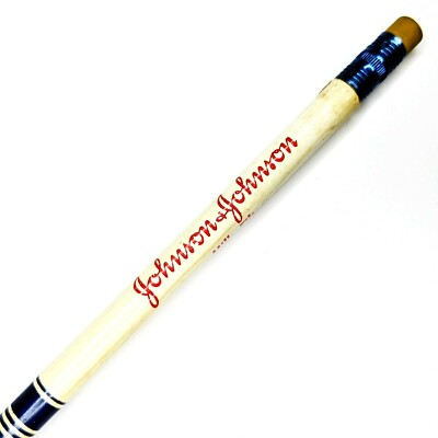c1960s Johnson & Johnson Milk Filters Advertising Pencil Unsharpened J&J Vtg G28