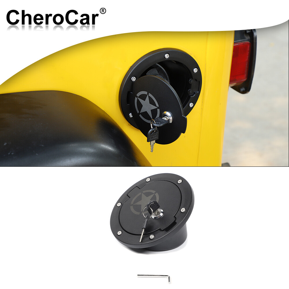 Car Door Fuel Tank Cover Gas Cap With Locking For Jeep Wrangler TJ 1997