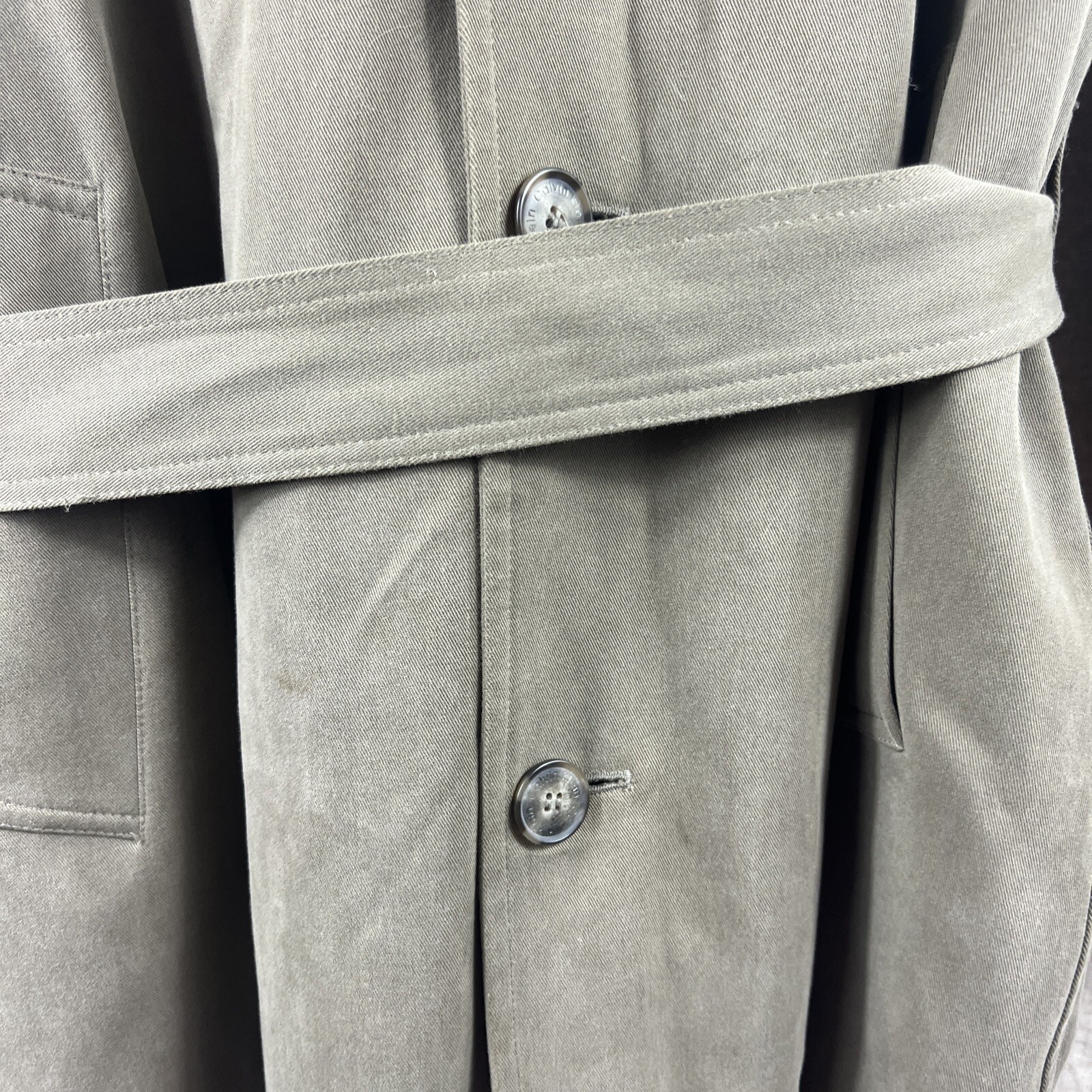 Calvin Klein Brown Full Button Collared Lined Lon… - image 4