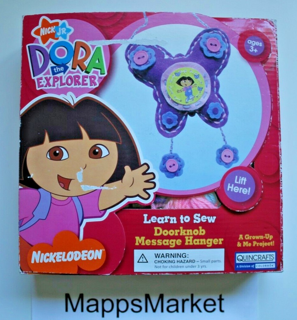 NEW Authentic Nick Jr. DORA THE EXPLORER Learn To Sew Doorknob