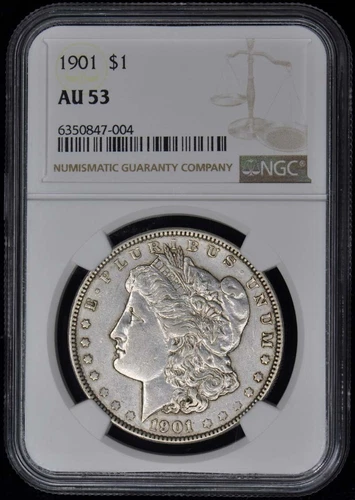 1901 Morgan Dollar S$1 NGC AU53