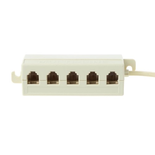 RJ11 Jack 5 Way Outlet Telephone Phone Modular Line Splitter Plug Adapter 6P4C - Zdjęcie 5 z 8