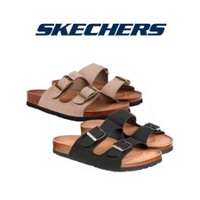 Skechers Relaxe fit Luxe foam Women's Two Strap Black/Brown Size US 6,7,8,9,10