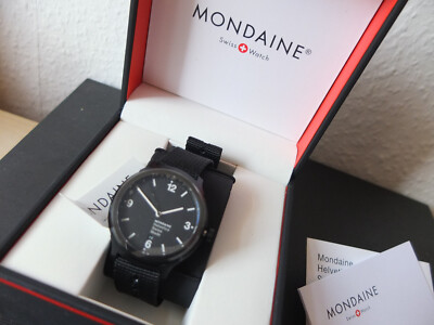 Mondaine Swiss Made Cool Sport Watch 40Mm Textile Strap New  UK