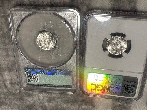 2 Mercury Dime ms 66 Lot 1943 cac 1944 D NGC - Picture 2 of 3