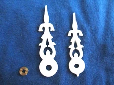 Cuckoo Clock Hands - White Plastic - For 120 mm Dial  - w/Bushing - NEW