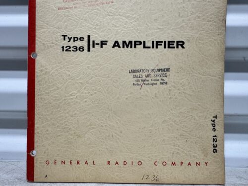 General Radio Type 1236 I-F AMPLIFIER Operating Manual - Zdjęcie 3 z 7