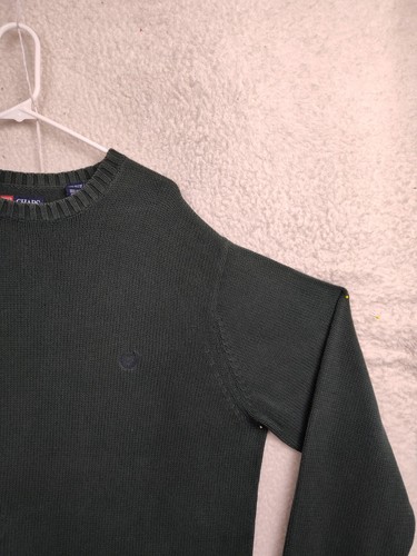 Chaps Herren Pullover 4XB Grün 100% Baumwolle Langarm Strick Casual Fit Pulli - Bild 3 von 17